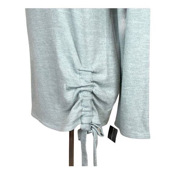 INC International Concepts Ruched Top Sweater XL Antique Sage Green Pullover New - Picture 3 of 6
